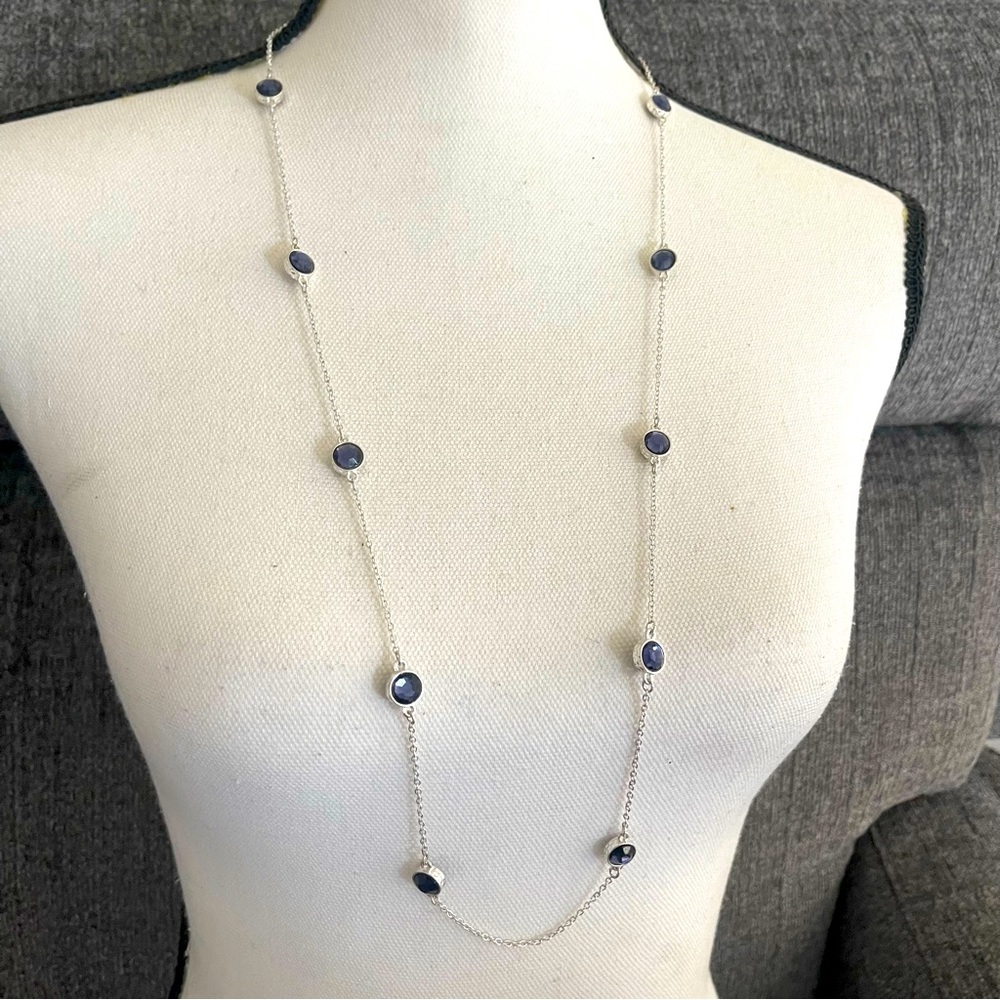 Izard NEW Blue/Silver Necklace and Earrings Set